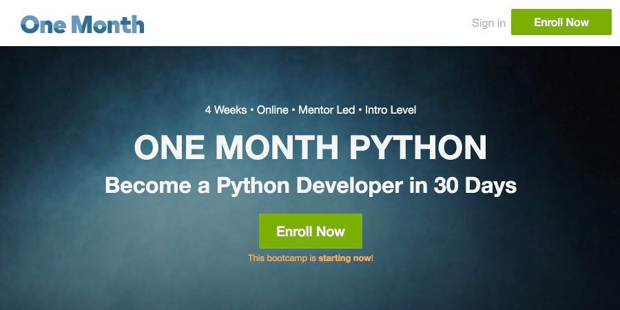Learn Python Online from OneMonth