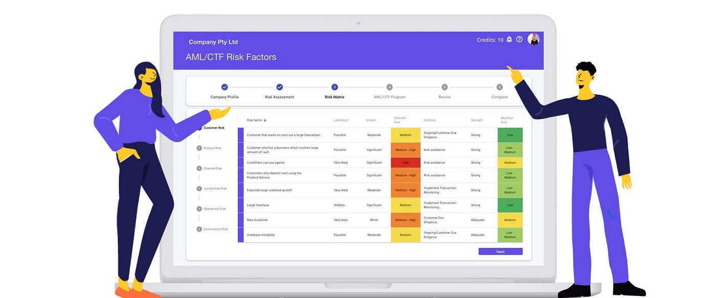 13++ Example aml risk assessment report info