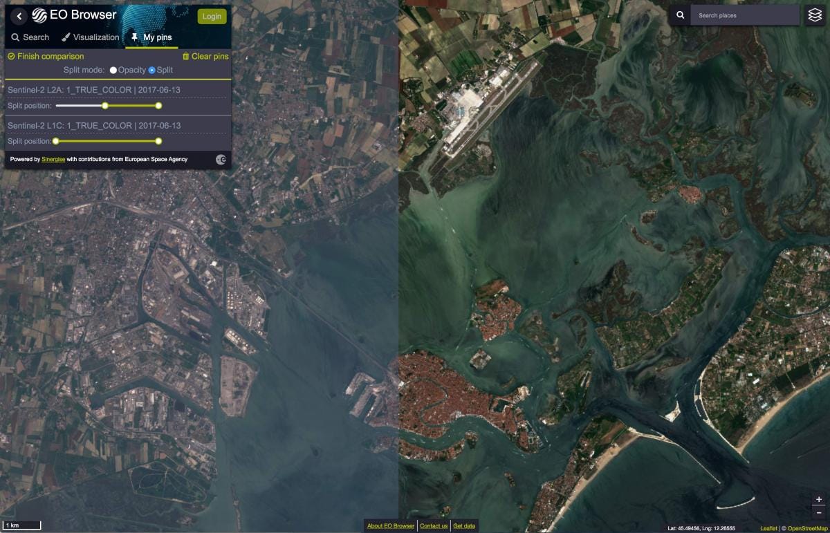 Sentinel-2 L2A products available on Sentinel Hub | by Sinergise | Sentinel  Hub Blog | Medium