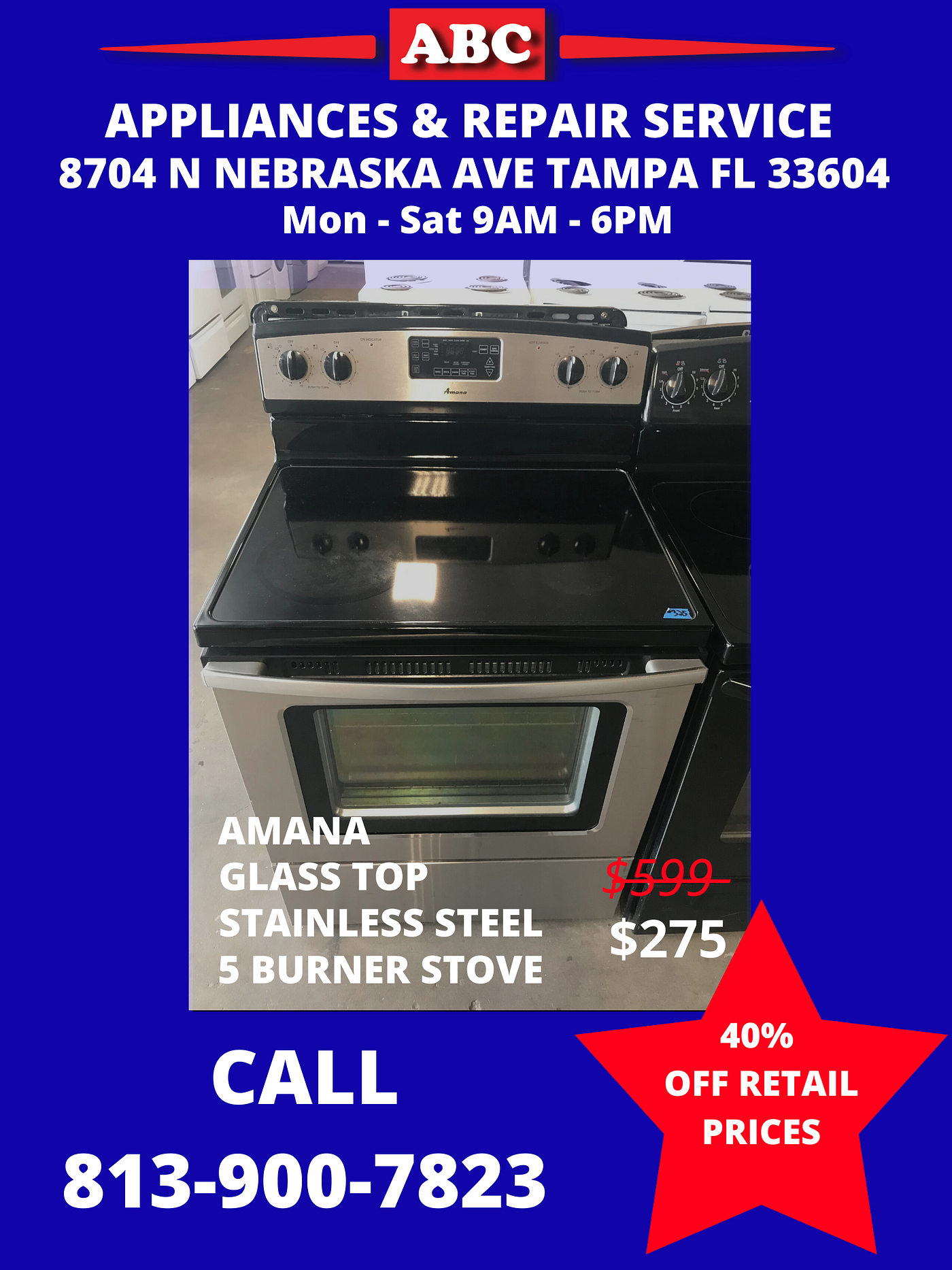 Browse our selection and find your stove for sale by ABC Used
