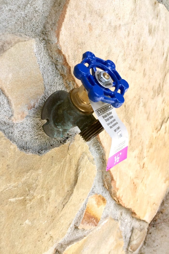 new outdoor faucet replacement