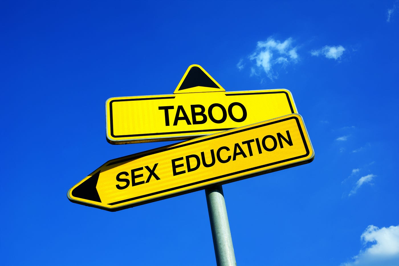 Signboard that says sex education is taboo
