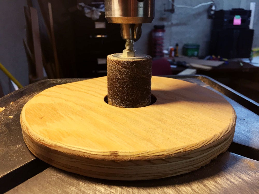 drill press into a sander 