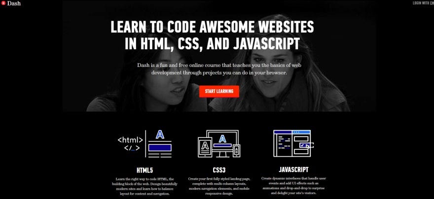 javascript css html course free