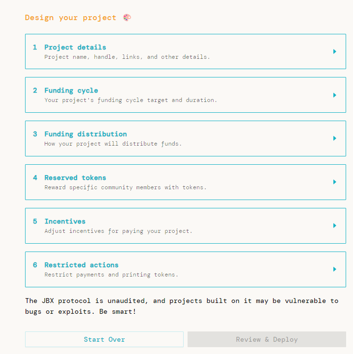 Juicebox: Design your project