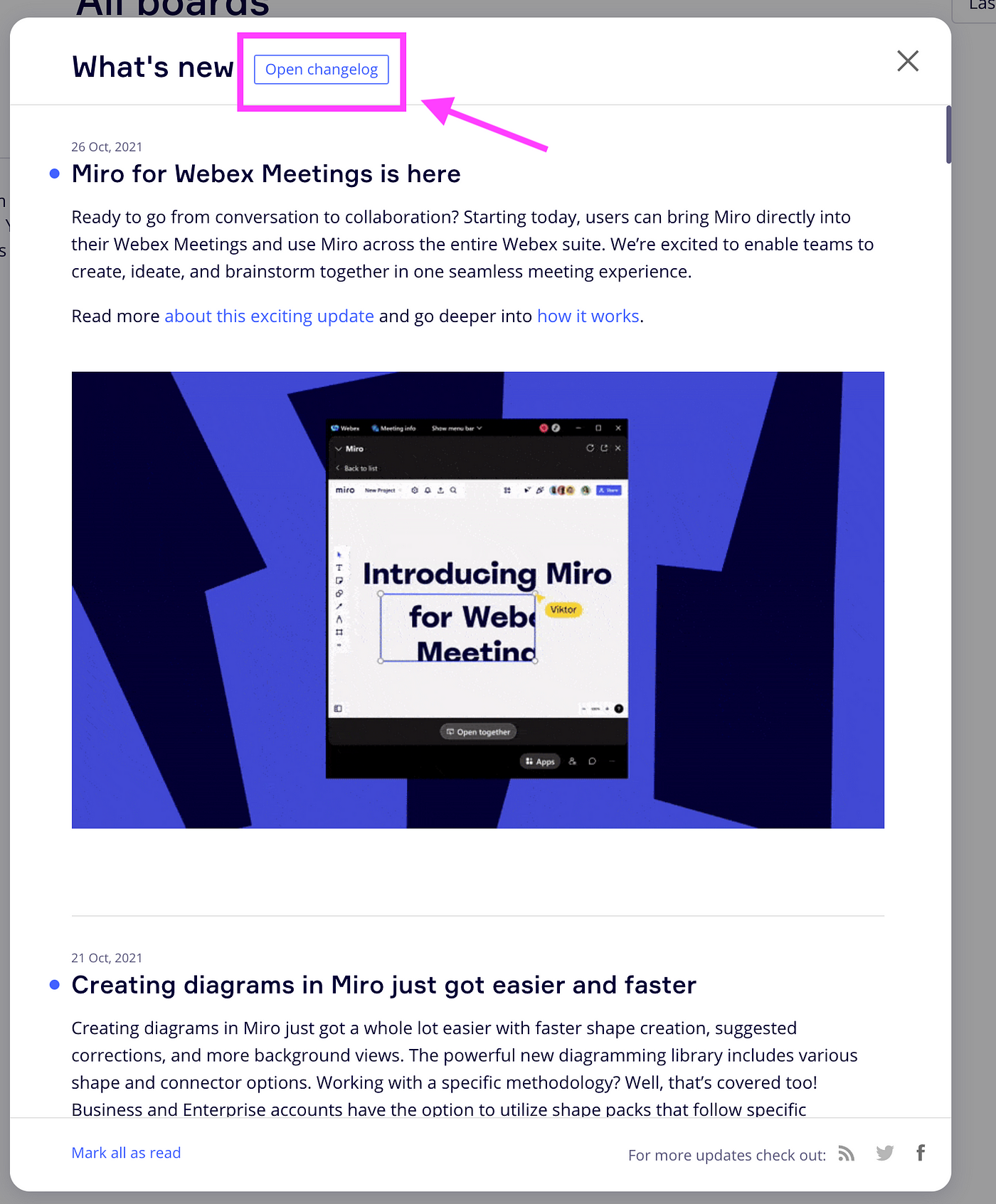 Miro new feature release notes.