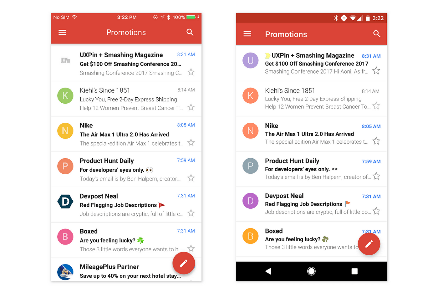 Differences Between Designing Native Ios Apps And Native Android Apps By Steelkiwi Inc Muzli Design Inspiration