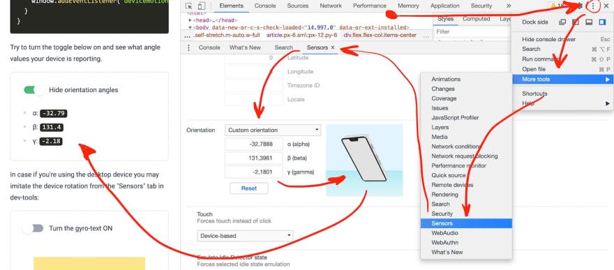 GYRO-WEB: ACCESSING THE DEVICE ORIENTATION IN JAVASCRIPT | by Oleksii  Trekhleb | ITNEXT