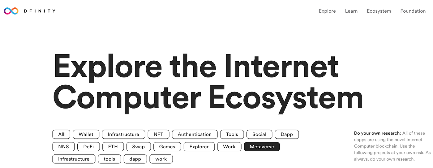 Getting To Know The Internet Computer Metaverse Ecosystem