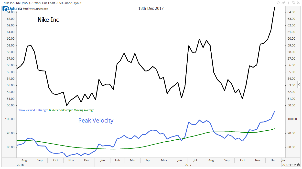 nike stock sector