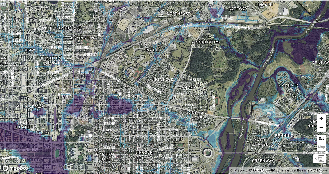 Flood Risk By Zip Code Flood Factor: Mapping The Flood Risk Of 142 Million Properties In America  With Mapbox | By Mapbox | Maps For Developers