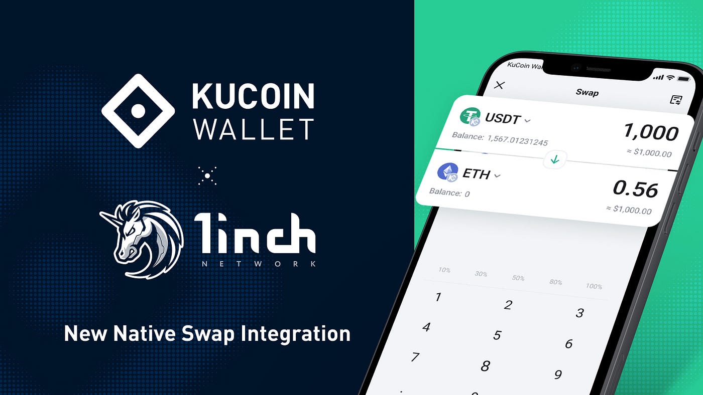 KuCoin Wallet integrates 1inch to launch the native swap function