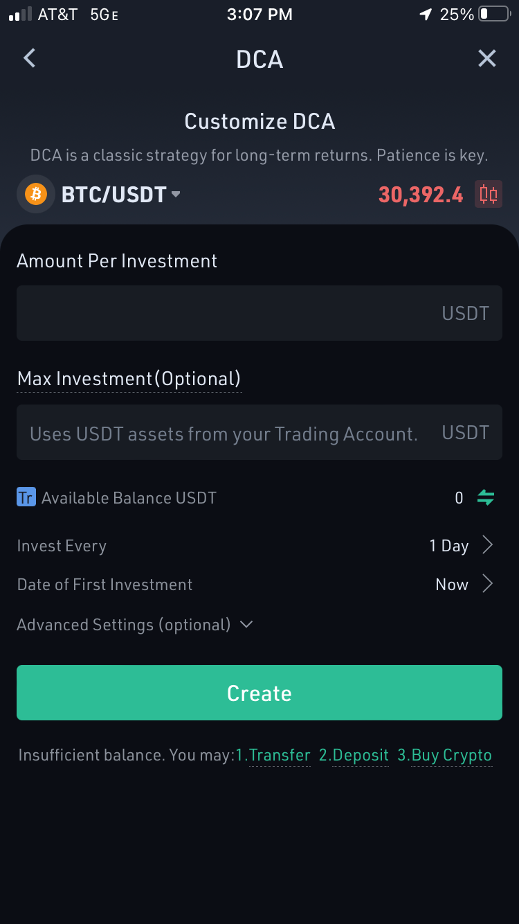 Robot PRE/USDT DCA sur Kucoin