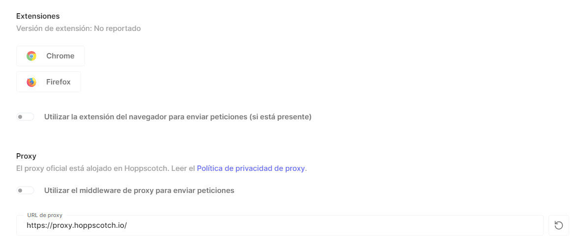 Extensiones para Chrome y Firefox de la Herramienta Hoppscotch