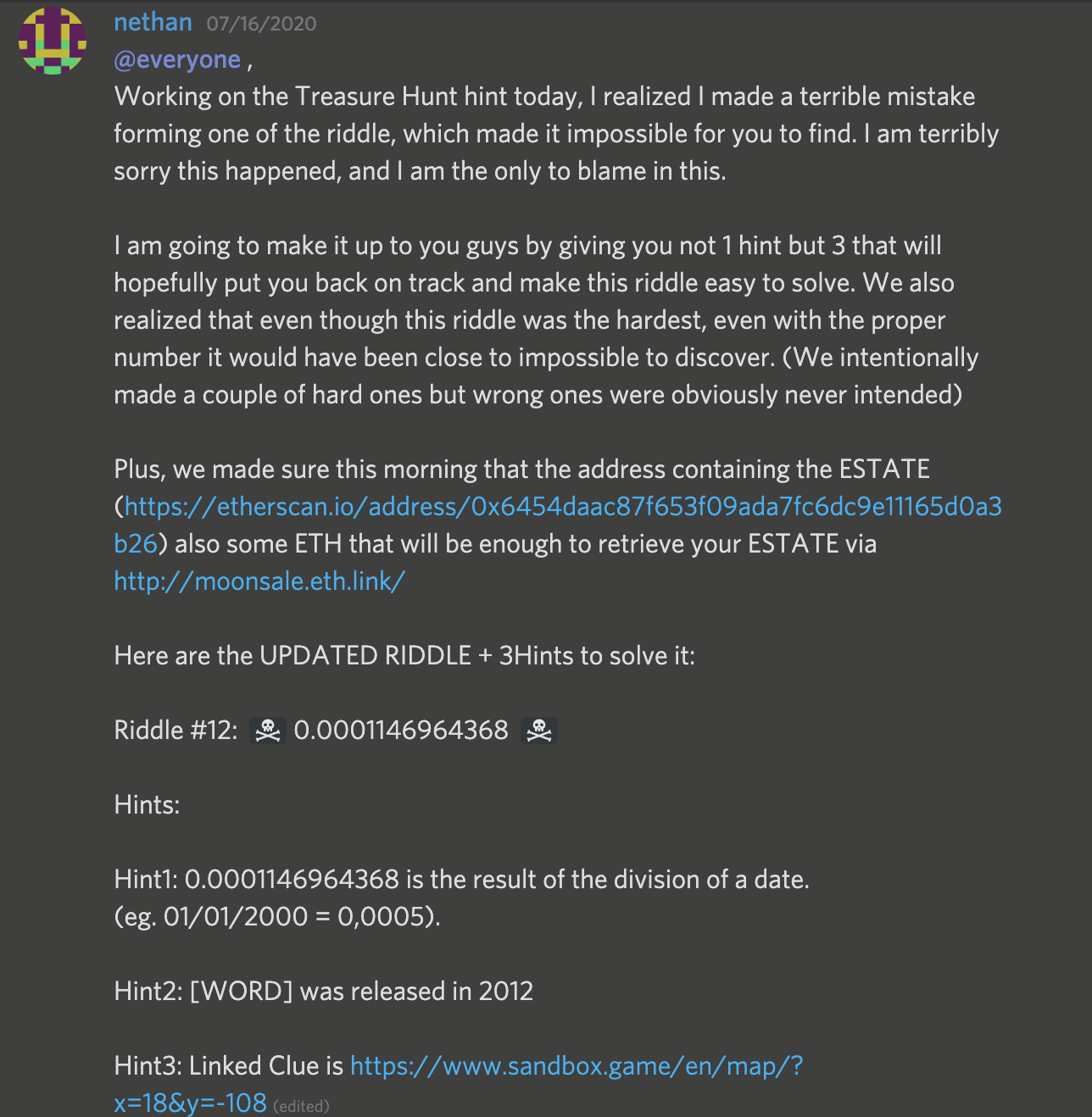 The Sandbox Moonsale Treasure Hunt Recap By The Sandbox The Sandbox Medium