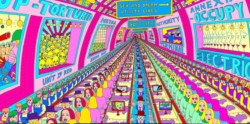 Hariton Pushwagner Pop Art, Re Traversa (Soft city) (1969)