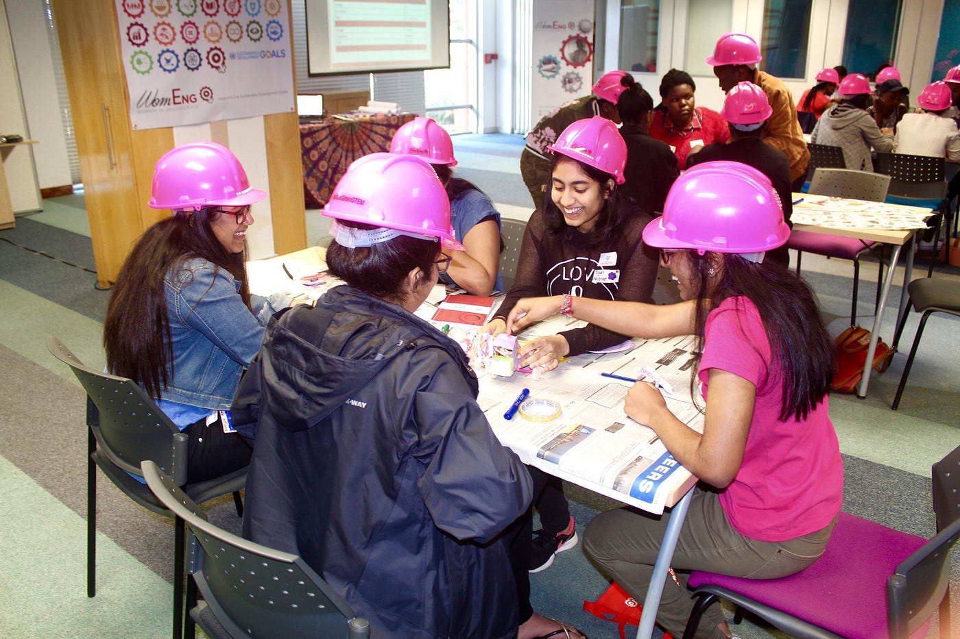 girls in tech working on a project together