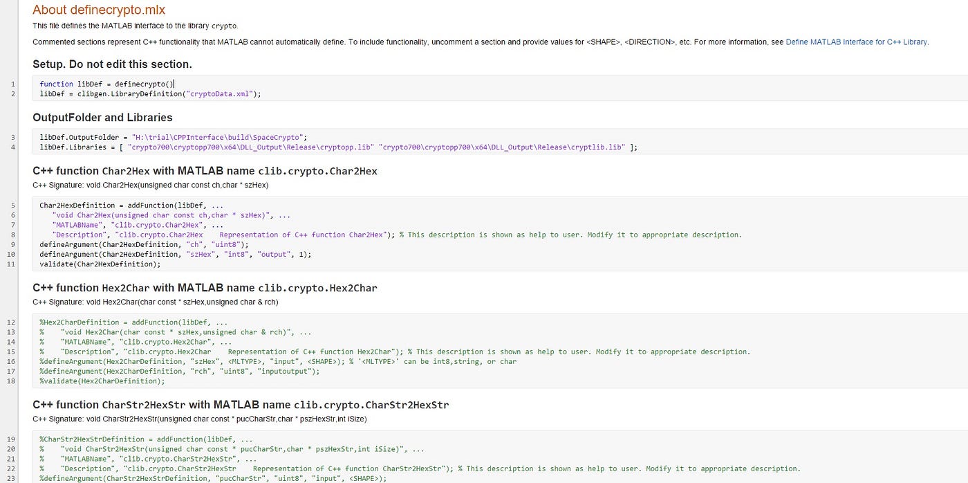 gnu octave external code interface example