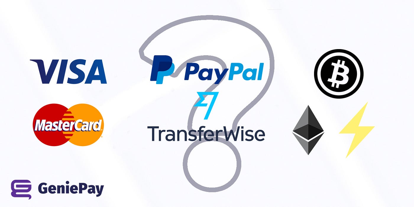 Visa, PayPal, Bitcoin or Lightning Network? Let's compare | by GeniePay |  Medium