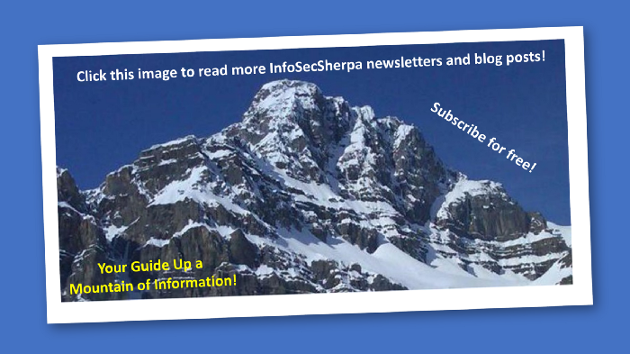 Click the image to read more InfoSecSherpa news roundups and blog posts!