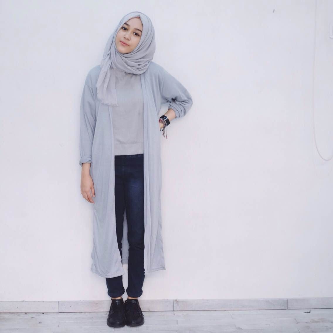  Ootd  Kemeja Jeans  Hijab  Kumpulan Model Kemeja