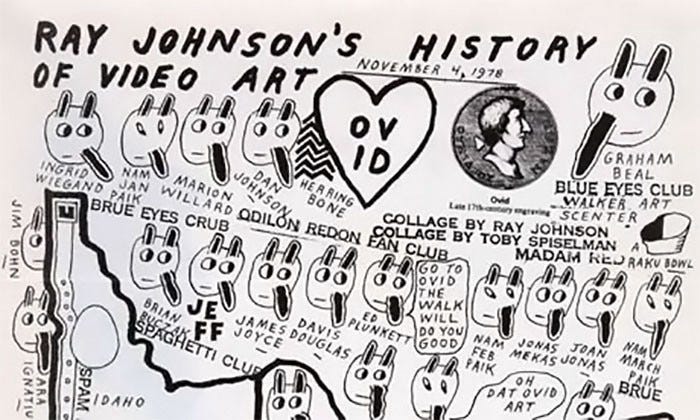 Ray Johnson Pop Art, History of Video Art (1960)