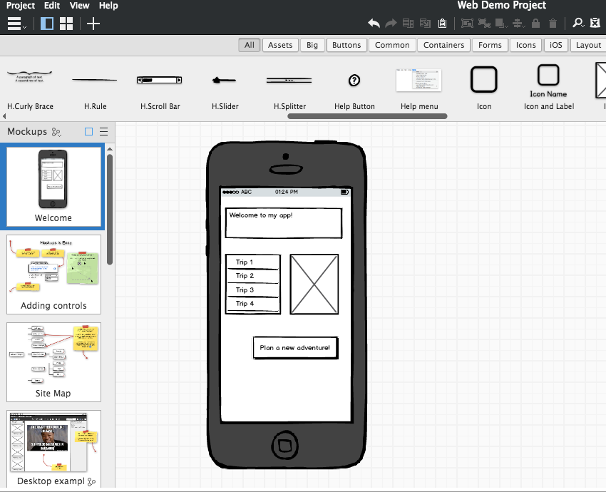 InVision mockup