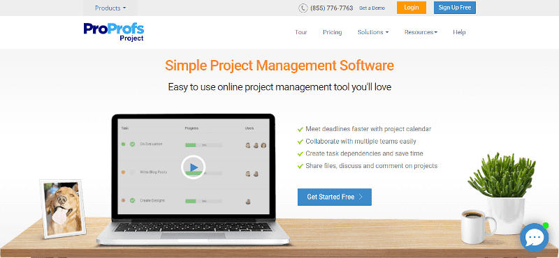 ProProfs Project: best project management app