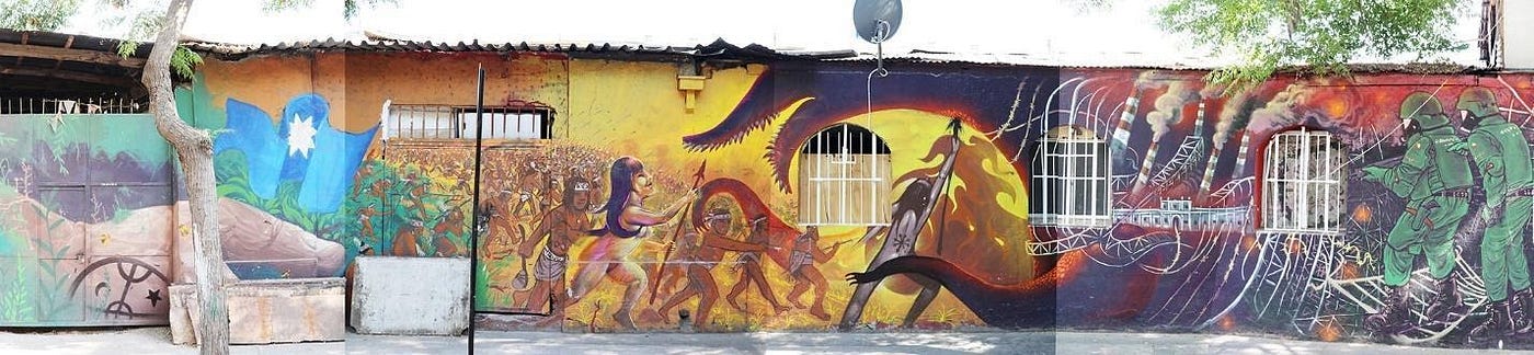 Street art in Santiago, Chile.