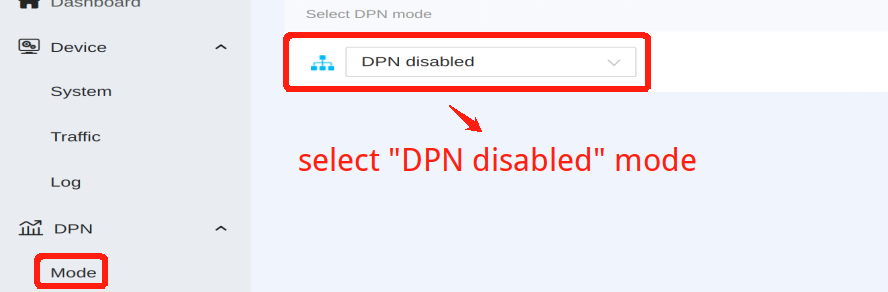 Deeper connect DPN disable mode - Deeper Network
