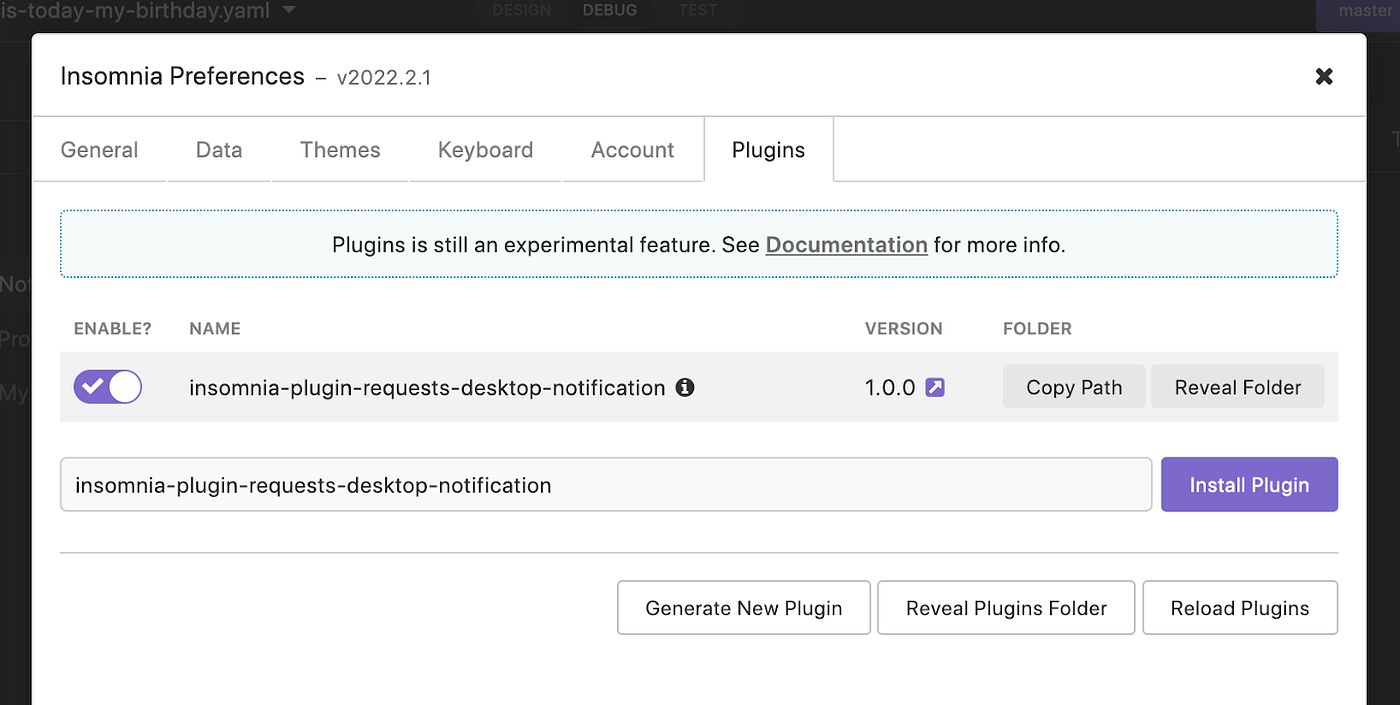 My Insomnia plugin (requests-desktop-notification)