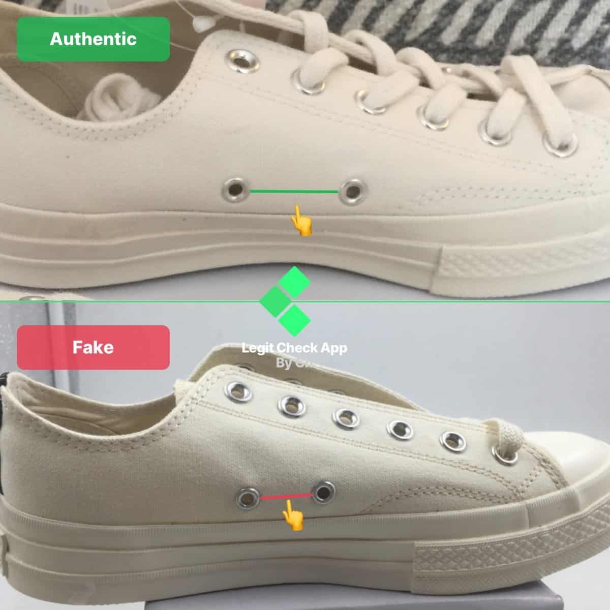 How To Spot Fake Comme Des Garcons CDG Converse Sneakers | by Legit Check  By Ch | Medium