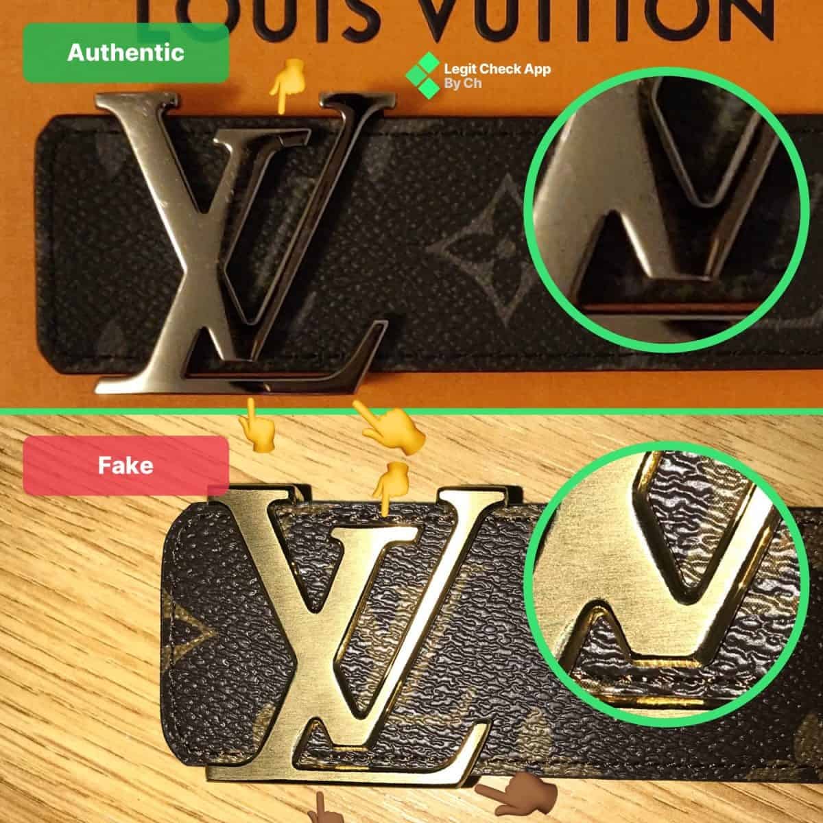 Fake vs Real Louis Vuitton Belt 
