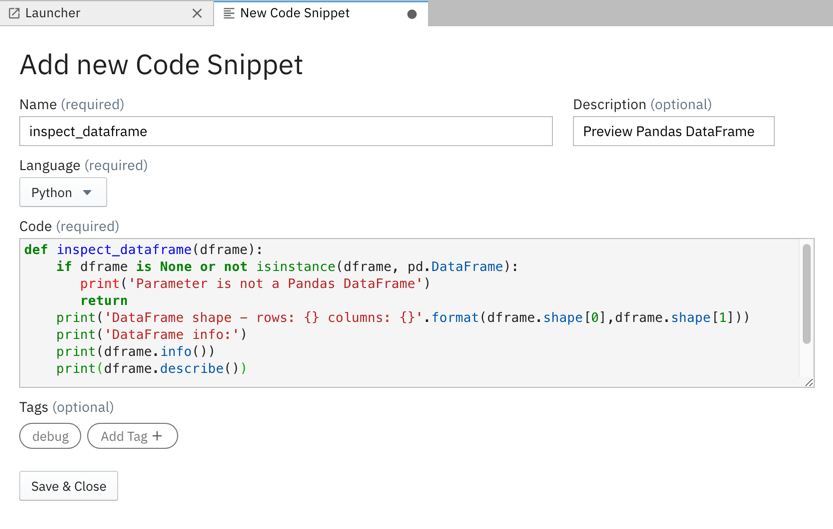 Reusable code snippets in JupyterLab | by Luciano Resende | Jupyter Blog