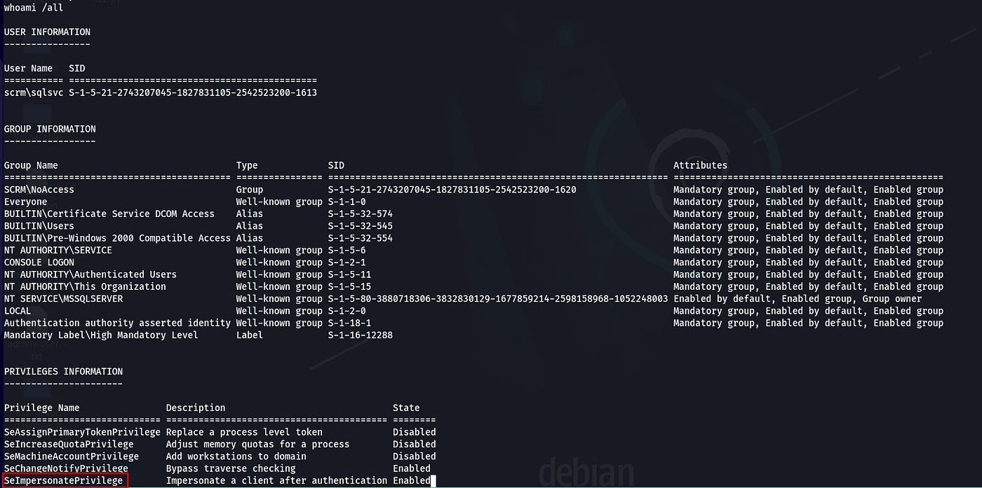 HackTheBox — Scrambled. Scrambled was a medium rated AD machine… | by  ARZ101 | Medium