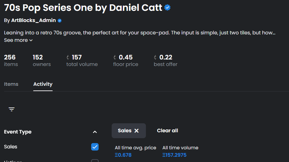 *One of Daniel Catt’s projects: Source — *OpenSea