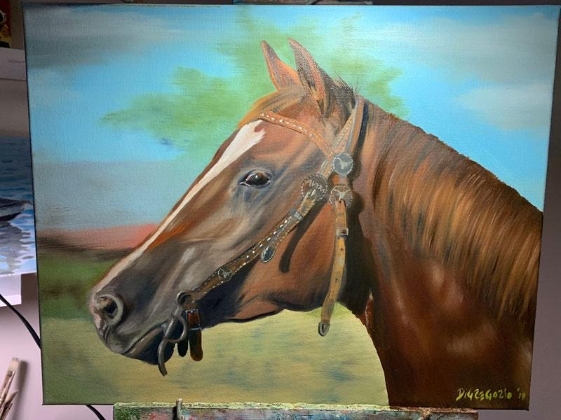How to Paint a horse in oils part 2 by Animal House Portraits Medium