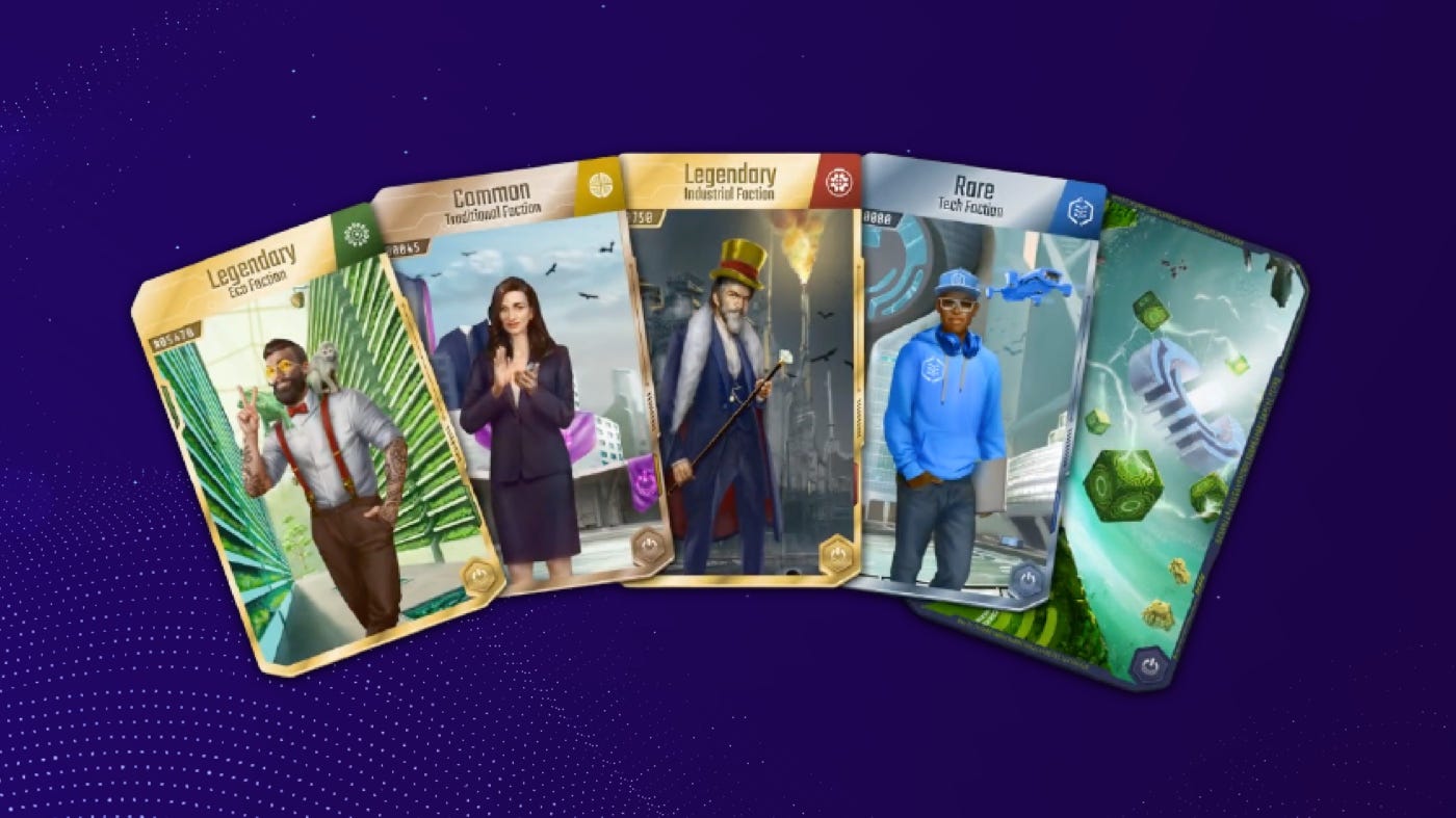 Cryptopia NFT artwork featuring the faction advisors