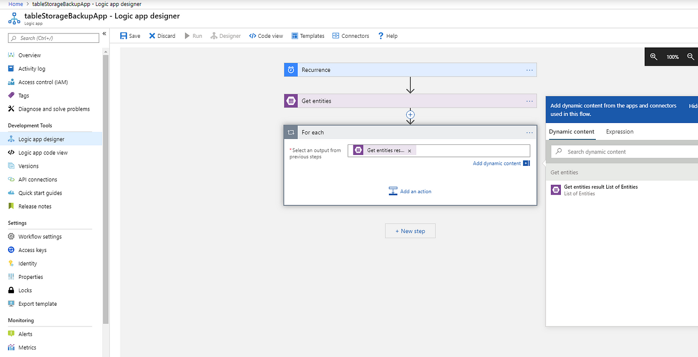 Backing Up Azure Table Storage: Enter The Logic App | by Chris Clemons |  doWhileLoops | Medium