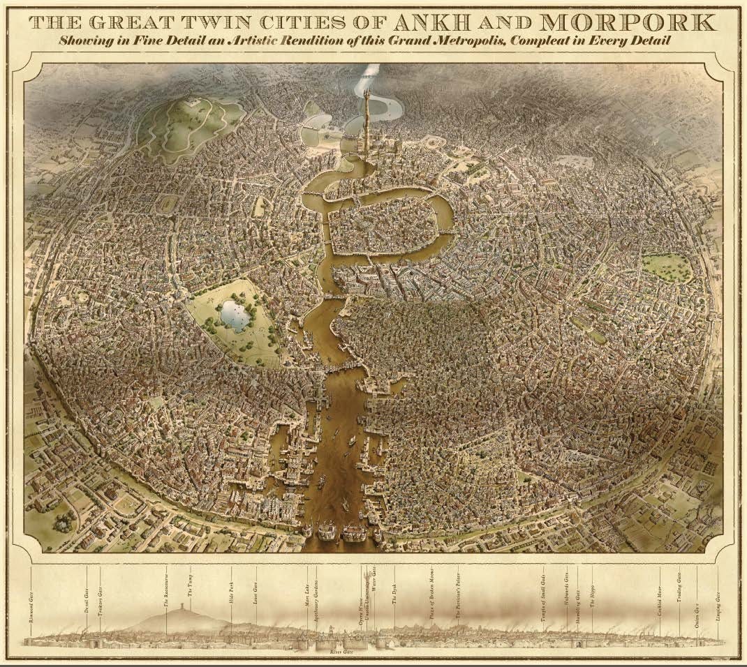 Illustration of Fictional City Ankh-Morpork