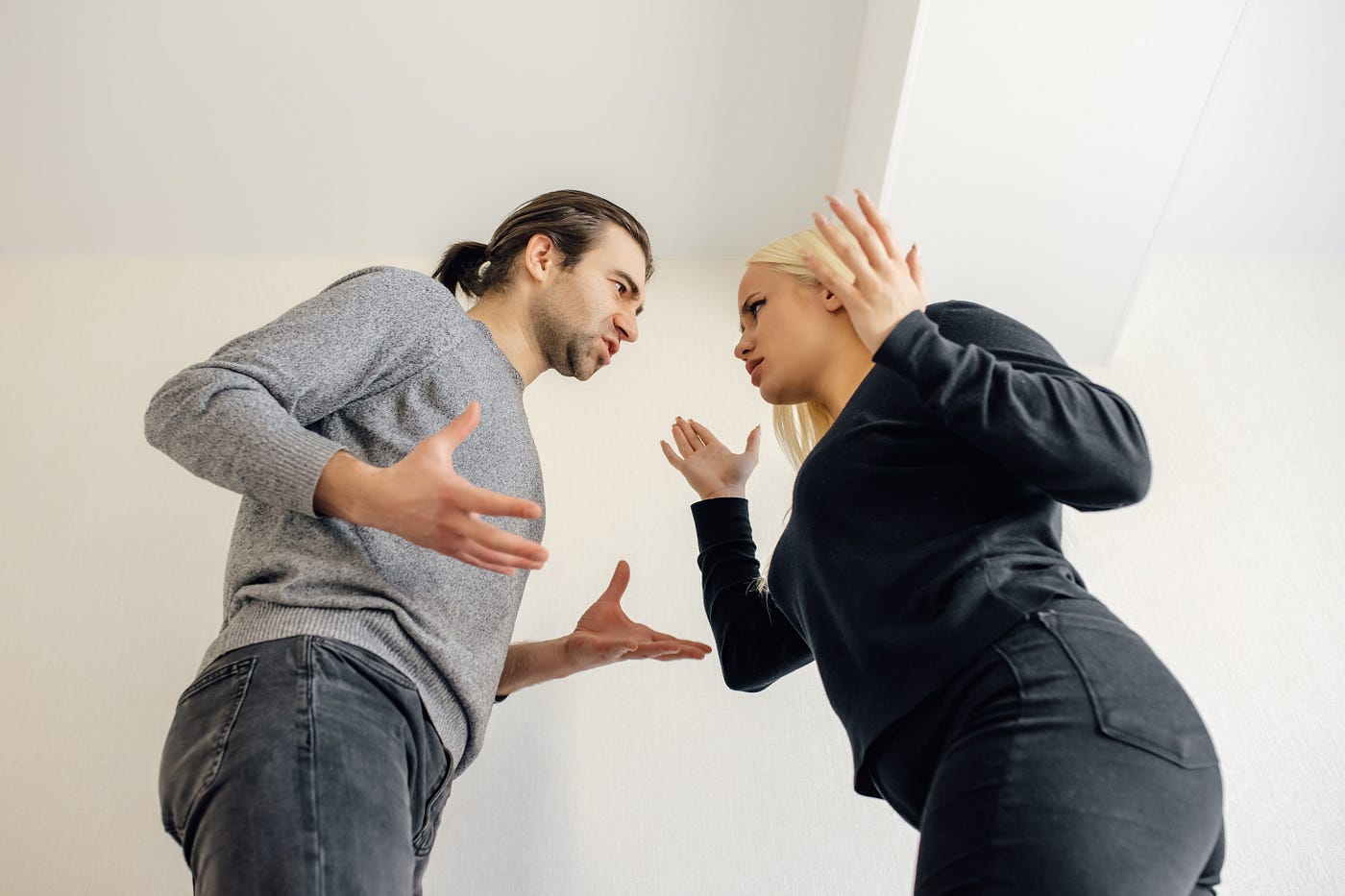 A young couple fights over gaslighting and abuse.