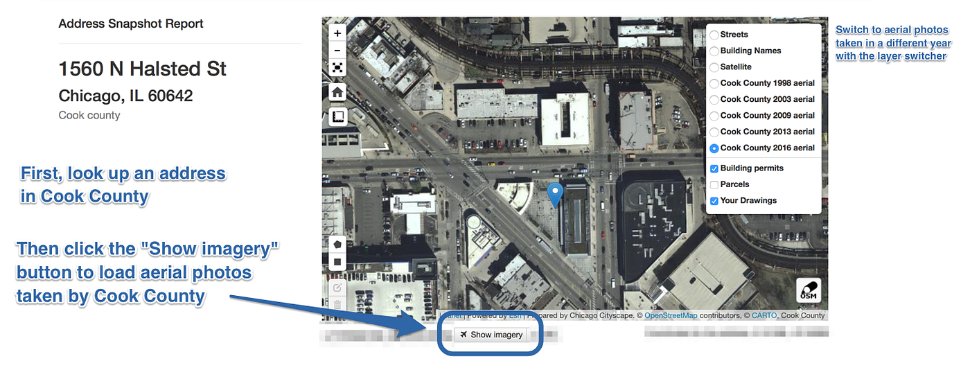 Aerial View Of Address View Historical Aerial Imagery When You Look Up An Address In Cook County |  By Steven Vance | Chicago Cityscape's Blog