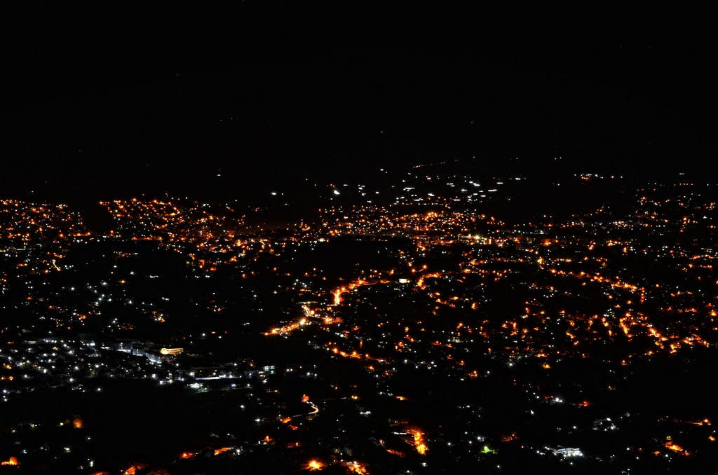 Bright Lights. At night, Baguio City is made of stars. by Leslie