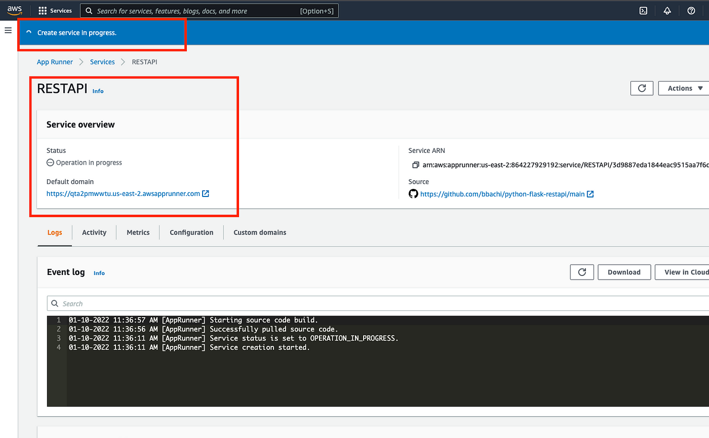 How To Deploy and Run Python APIs on AWS App Runner from GitHub | by ...
