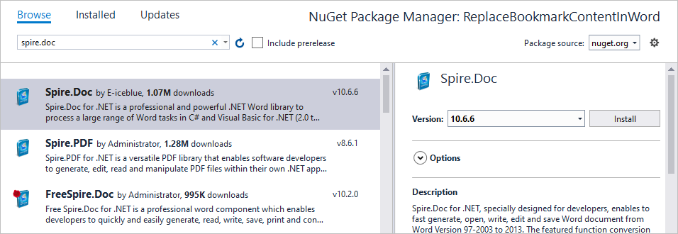 C VB NET Create Word Documents From Template By Replacing Bookmark 