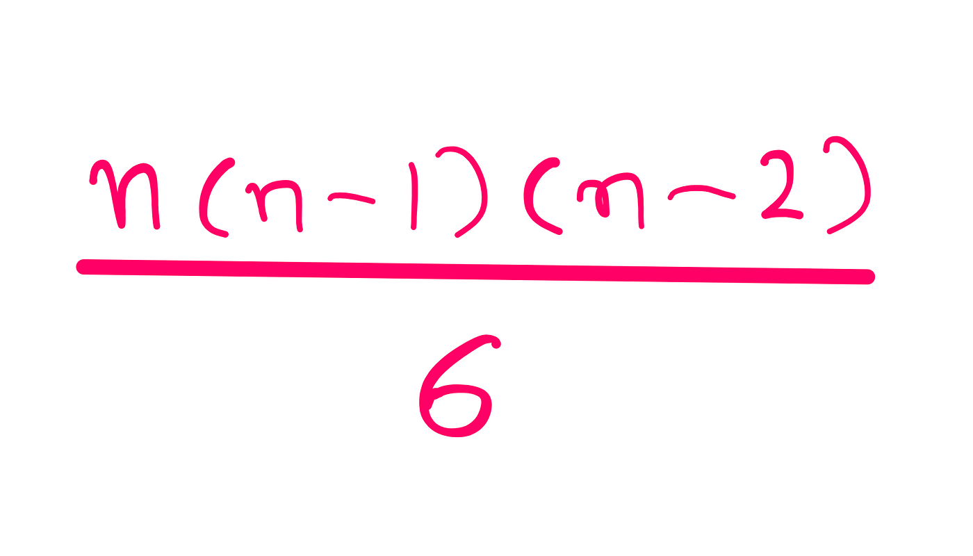 How To Really Solve The Straight Lines And Triangles Puzzle? — n(n-1)(n-2)/6