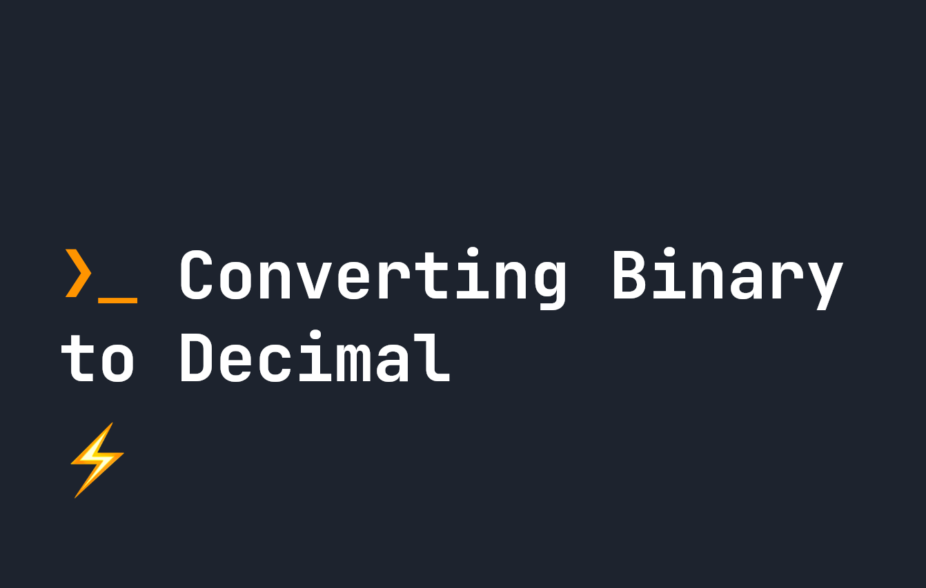 How to Convert Binary to Decimal with parseInt's Base Feature | by Johnny  Simpson | JavaScript in Plain English