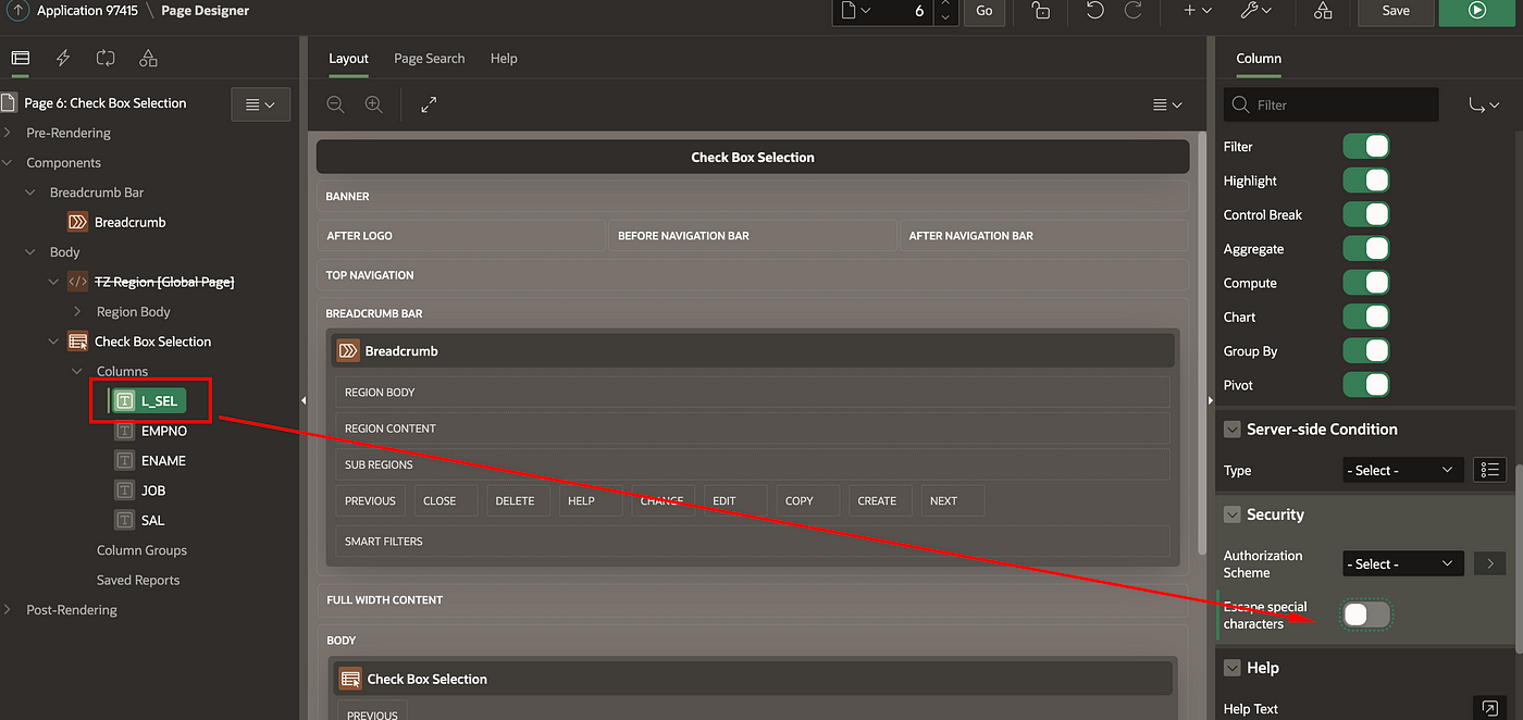 How to control Check Box in Interactive Report (Allow One Selection of ...