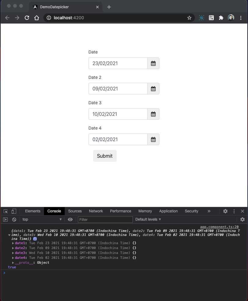 create shared component ด้วย ngx-bootstrap datepicker กับ reactive form ( angular) | by Angkarn Janjuang | Medium