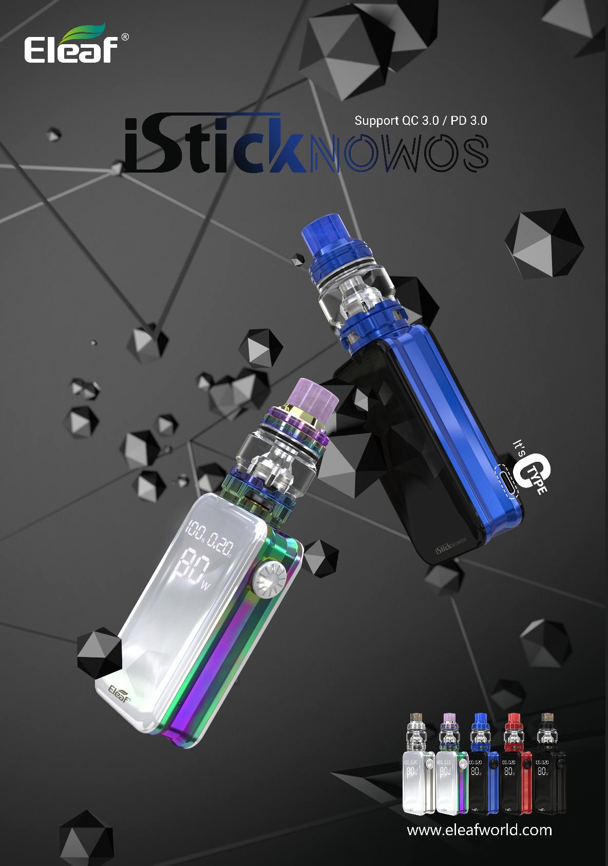 Eleaf Istick Nowos Type C Internal Battery Qc 3 0 Vape By Eleaf Usa Myvapors Medium